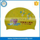 Customized Printed Soft Silicone Ear Swimming Cap