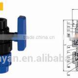 TY High Quality PP Compression Fittings FEMALE TRUE UNION VALVE Eco-friendly Cheap Price Full Size Factory Price List Discount thumbnail-1