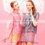 2015 Fashion Transparent Rain Coat EVA Raincoat thumbnail-2