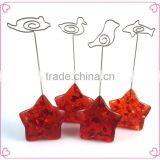 Original Factory Metal Craft Star Shape Resin Base Name Card Holder Clips