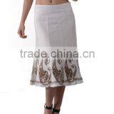 New Fashion Woman Embroider Skirt Formal Skirt Linen SKIRT thumbnail-1