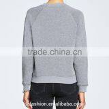 Sweatshirt Woman 2017 Crewneck Long Sleeve Grey Women Tops for Spring ,autumn thumbnail-2