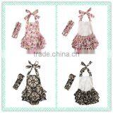 Wholesale Boutique Newborn Romper 100% Cotton 2016 Floral Girl Baby Clothes From Manfactory thumbnail-4