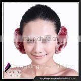 CX-EM-03F Fashion Cute Winter Rex Rabbit Fur Ear Muff thumbnail-2