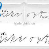 High Quality Plain Cotton Satin Couple Pillow Cases for Lovers thumbnail-2