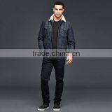Man Denim Winter Jacket With Pocket and Fur Collar With Good Quality thumbnail-3