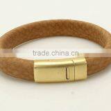 Mens Snake Leather Bracelets,PU Leather Bracelets,custom Logo Magnetic Bracelet thumbnail-3