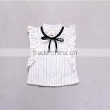 New Design Pink Striped Shirt Black Skirt Little Girl OL Wind Clothing Set 2017 Hot Sale thumbnail-3