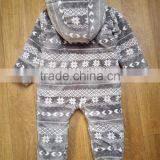 New Arrival Winter Baby Clothes Long Sleeve Velour Baby Hooded Romper thumbnail-4