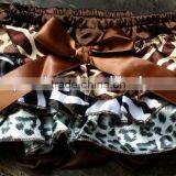 Cute Pink Satin Baby Bloomer With Ruffle Diaper Cover Animal Bloomer With Bow BABY Diaper Cover Newborn Baby Ruffle Bloomers thumbnail-1