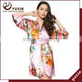 Kimono Silk Satin Bridesmaid Robe Sleepwear for Women Robe LF0011 thumbnail-1