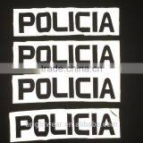 Relfective Policia With Blue Printing Reflective Letter be Heated on Vest for Spain Market thumbnail-1