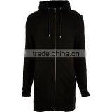 Men's Cotton Zipper-up Longline Hoodies thumbnail-2