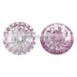 Wholesale Inlaid Diamonds 13mm Flower Round Single Hole Acrylic Button for Making Jewelry thumbnail-1