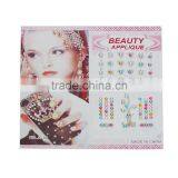 Acrylic Temporary Tattoos Sticker Body Art Multicolor Glitter 15.8cm(6 2/8") x 8.5cm(3 3/8"), 1 Packet(12 Sheets/Packet) thumbnail-1