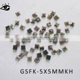 Iron on Square Shape Rhinestone 5x5mm Gunmetal Color Rhinestone Hot Fix Crystal for Garment thumbnail-1