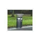 Round Flared Top Outdoor Commercial Grade Steel 65L Waste Containers With Anti-corrosive