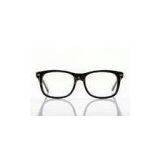 Black Round Cellulose Propionate Eyeglass Frames For Myopia Glasses , Classic Thin