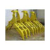 Hydraulic Rotating Woods Log Grapple , Excavators Stone Grabs Shockproof
