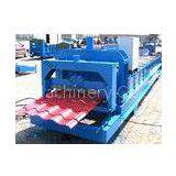 Professional Color Steel Glazed Tile Roll Forming Machine With PLC Control