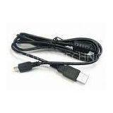 2m Black Usb Data Transfer Cable AM-mini5pin Connector