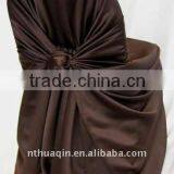 Fashion Self-tie Satin Chair Cover for Wedding and Banquet Universal Disposable Satin Chair Cover