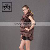 High Quality Lady Fur Coat Genuine Fur Real Girl Fur Vest thumbnail-6