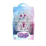 New Design Crown Set With Ring Wholesales Plastic Tiara Sets Rose Heart Crown thumbnail-6