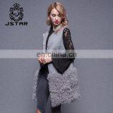 Custom Design Cashmere Coat Women Sleeveless Outerwear Fox Vest thumbnail-1