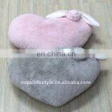 Cute Plush Rabbit Design Heart-Shaped Cushion thumbnail-1