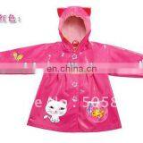 Pvc Luckycat Rain Coat for Children