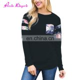 Eaby Hot Sale autumn long sleeves floral ladies tops shirts for women blouses