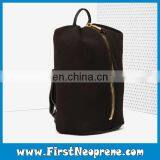 Pink With Black Fashion Ladies Neoprene Backpack thumbnail-2