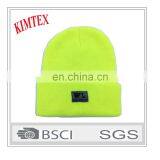 Custom Yellow 3M Thermal Acrylic Safety Knitted Winter Hat thumbnail-2