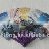 Promotional Decorative Custom Personalized Logo PP Seven Fold up Hand Fan