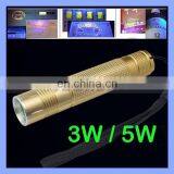 LED Ultraviolet 5W UV 365nm Flashlight Mini Straight UV Flashlight thumbnail-5