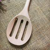 Wooden Slotted Cooking Spoon,Made of Chinese Cherry thumbnail-4