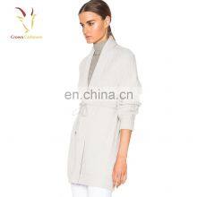 Женская модная безкнопочная кардиган-джемпер, зимний шерстяной пальто, крупноячеистый кардиган thumbnail-3