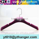 YY0493 Custom Hanger Factory Bridal Dress Hanger Wedding Dress Purple Notched Velvet Hanger Supplier's Choice thumbnail-1