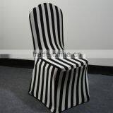 Black/white Stripe Spandex Folding Chair Cover Cheap thumbnail-1