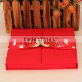 Arabic Pretty Product Two Swans Red Silk Wedding Box Invitation thumbnail-2