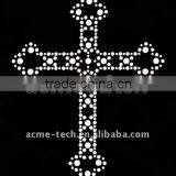 Cross Rhinestone Motif/ Korean Hot Fix Rhinestone Transfer Design
