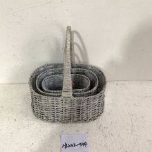 Natural Cheap Willow And Wicker Garden Storage Basket Wicker Basket