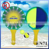 2 games beach paddle / hook and loop throw and catch ball set
