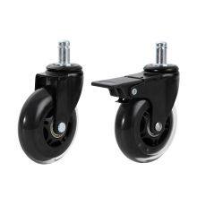 Universal Wheel Factory Direct Sales 2-inch 2.5-inch 3-inch 4-inch Furniture With Brake Mute Caster Rubber pu Transparent Wheel thumbnail-3