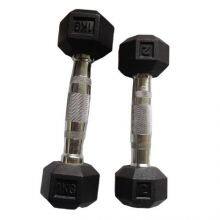 Wholesale Fitness Workout 5pounds-90Pounds Professional Gym Weight Lifting Training Rubber Hex Dumbbells thumbnail-4