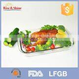 New Style Large Rectangle Quarzt Microwave Safe Glass Plate thumbnail-2