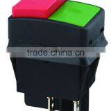 5 Pins Latching Green Push Button Switch With 220V LED Lamp