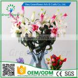 2016 Wholesale Multicolor Latex Artificial PU Flowers Lily Real Touch Bouquet Wedding Bridal Decor Display Flower thumbnail-5