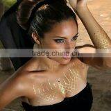 2015 Popular and Beautiful Golden Temporary Jewelry Tattoo Sticker thumbnail-1